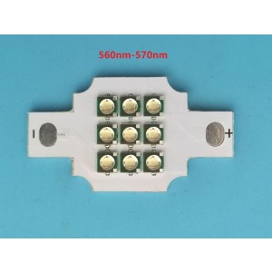 Epileds 9Leds 9-11V 10-20W 560nm-570nm Green-Yellow LED Emitter Light 
