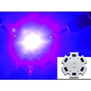 3w UV-420nm LED Emitter 3v-3.6V 600-650ma 7lm 45mil