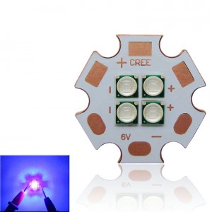 12W Epileds 395NM UV Purple Led Emitter Lamp Light On 20MM Copper PCB Board