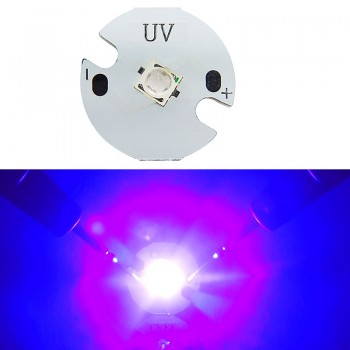 3W UV Purple 420nm LED Emitter Light 3V-3.6V 600-650mA On 16mm PCB Board