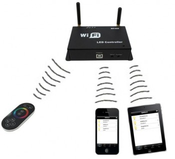 New Led WiFi Controller Led RGB Strip Controller WF400 Android or IOS System Wifi Controller Enter In Route