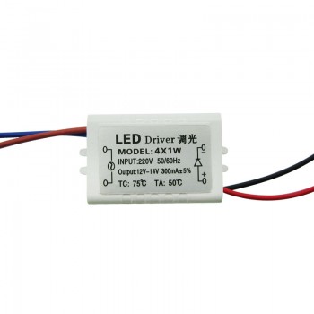 4 X 1W Dimming Led Driver  Input 220V 110V Output 12V-14V 300MA Dimmable Led Lighting Transformers